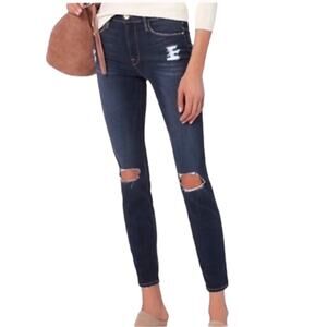 FRAME Le High Skinny Distressed Medium Wash Jeans‎ Size 27